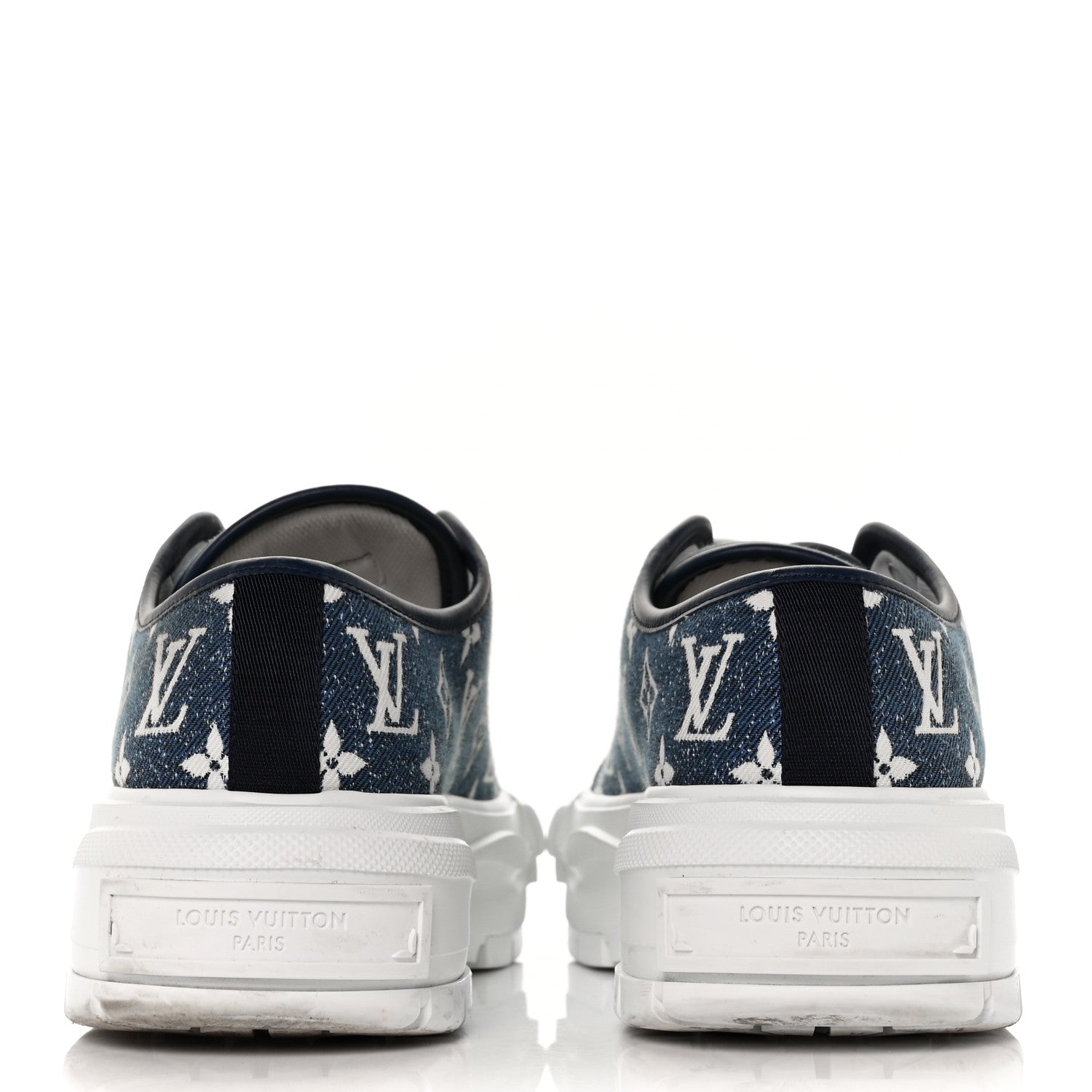 Louis Vuitton Denim Monogram Squad Sneakers 42 Marine 5 of 8