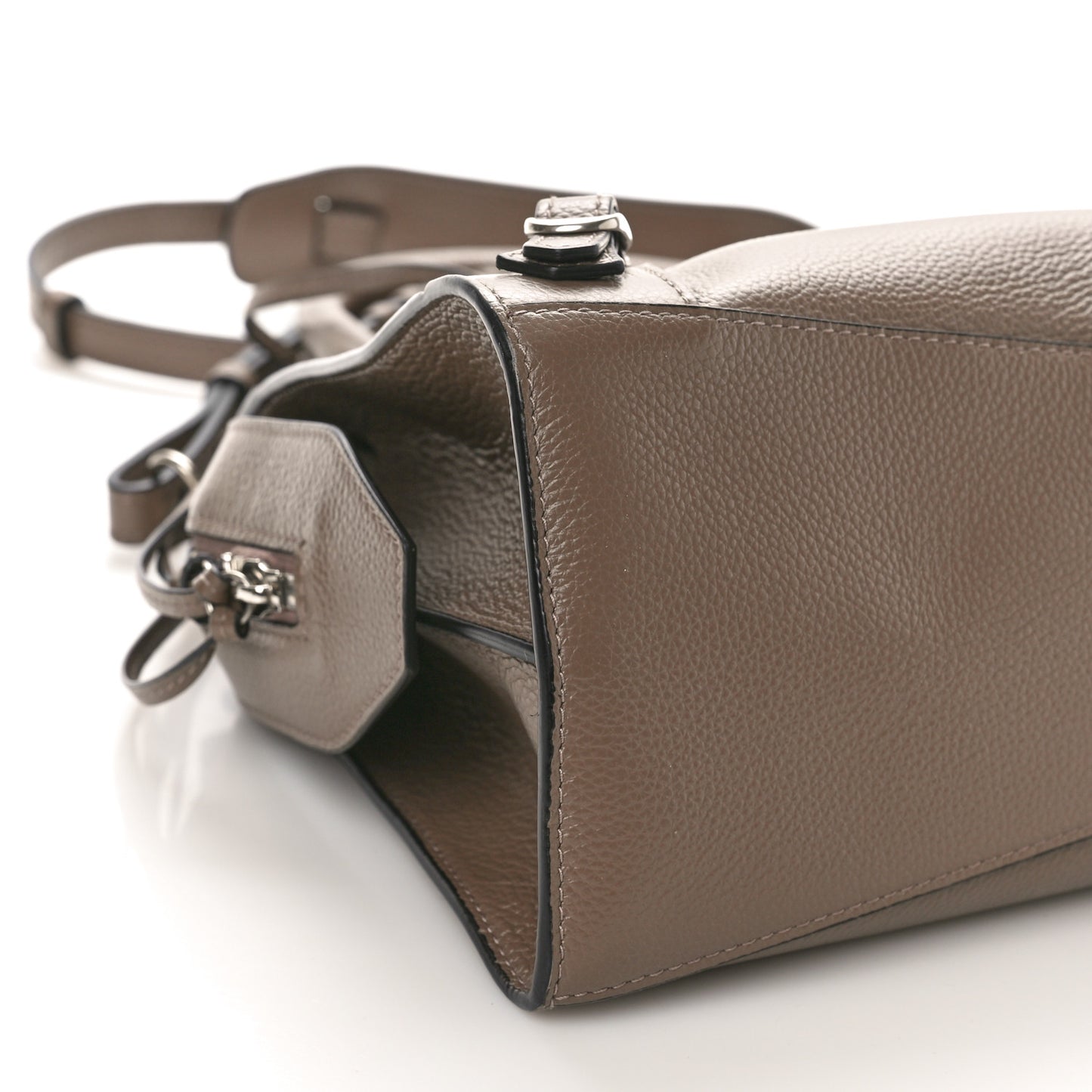 Grained Calfskin Neo Classic Silver Hardware S City Mink Grey