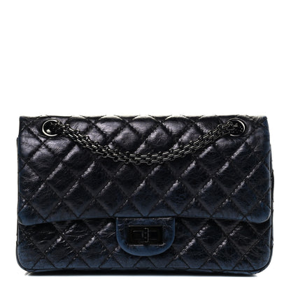 Chanel Glazed Aged Calfskin Quilted 2.55 Reissue 225 Flap So Black 1 of 7