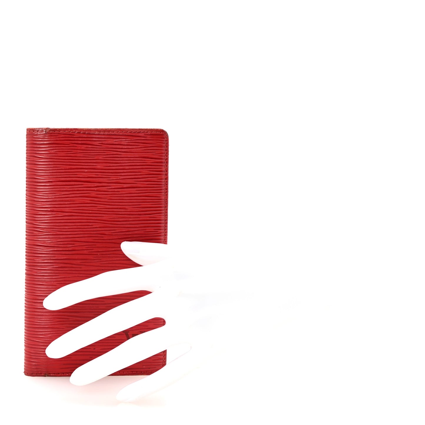 Epi Checkbook Cover Castilian Red