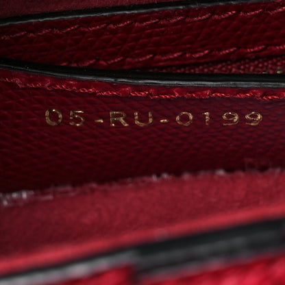 Christian Dior Grained Calfskin Saddle Bag Burgundy 6 of 8