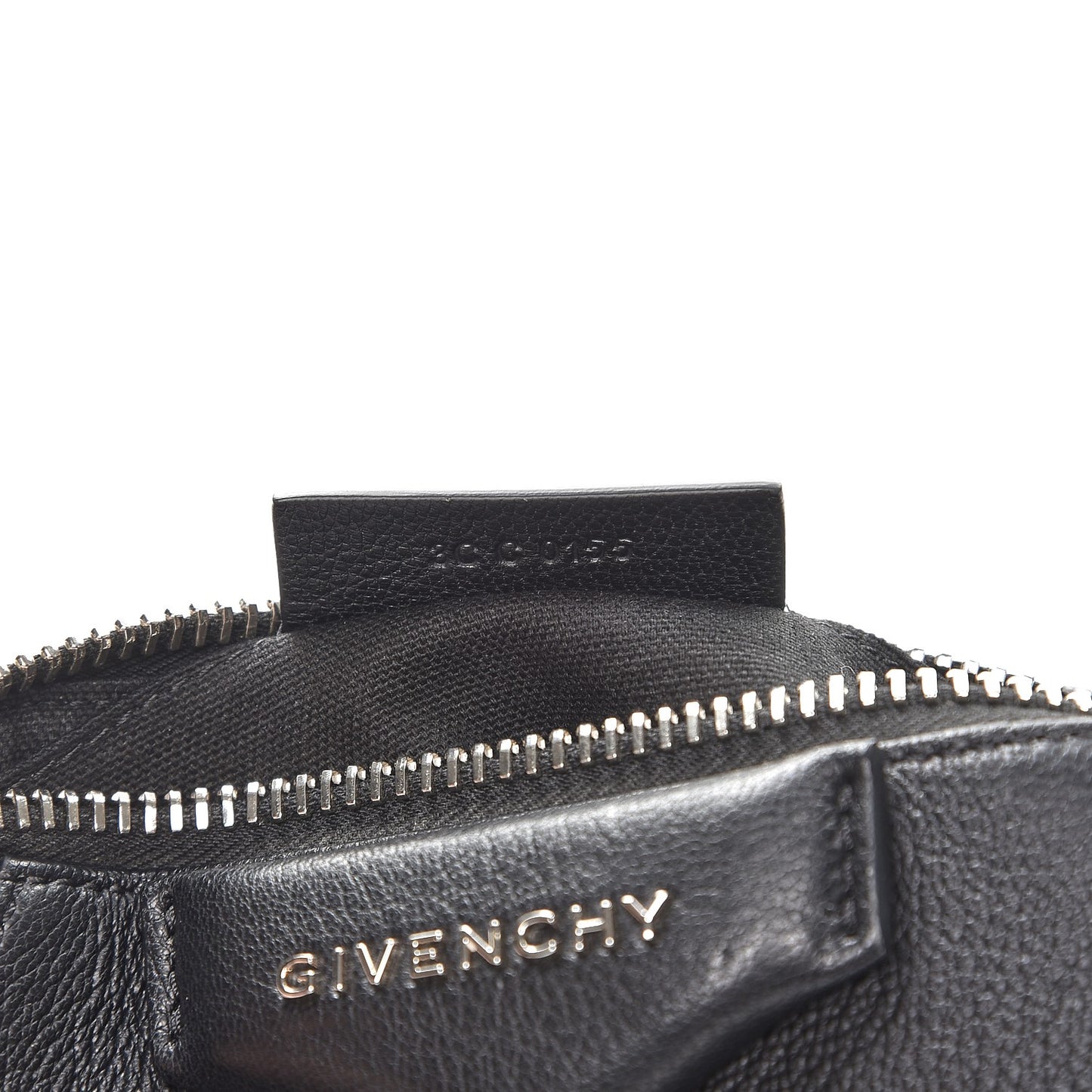 Sugar Goatskin Small Antigona Beauty Wristlet Black