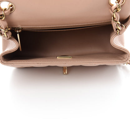 Chanel Lambskin Quilted Mini Square Flap Beige 5 of 10
