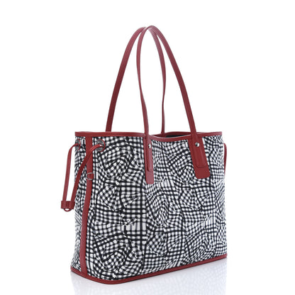 MCM Visetos Medium Liz Reversible Shopper Tote Black Red 14 of 19