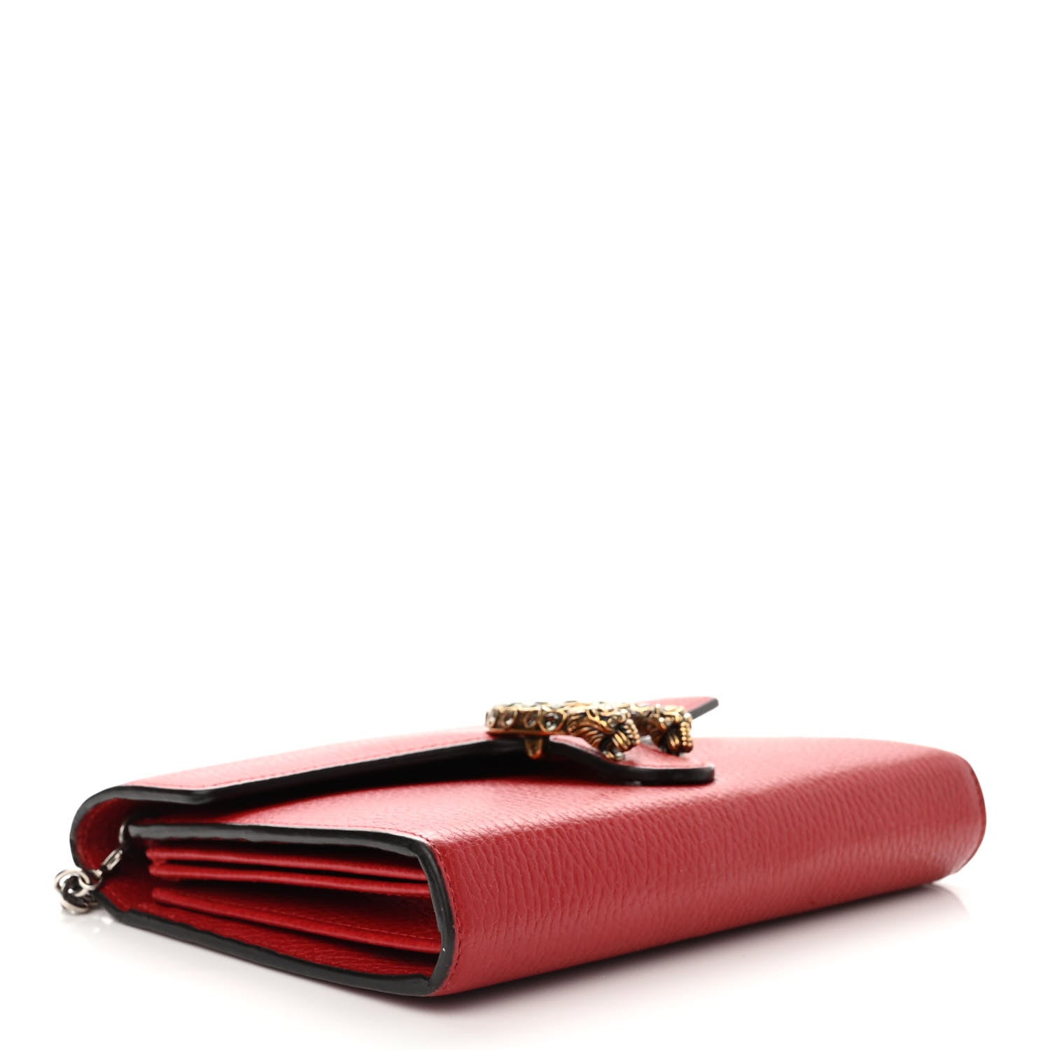 Gucci Calfskin Mini Dionysus Chain Wallet Hibiscus Red 4 of 16