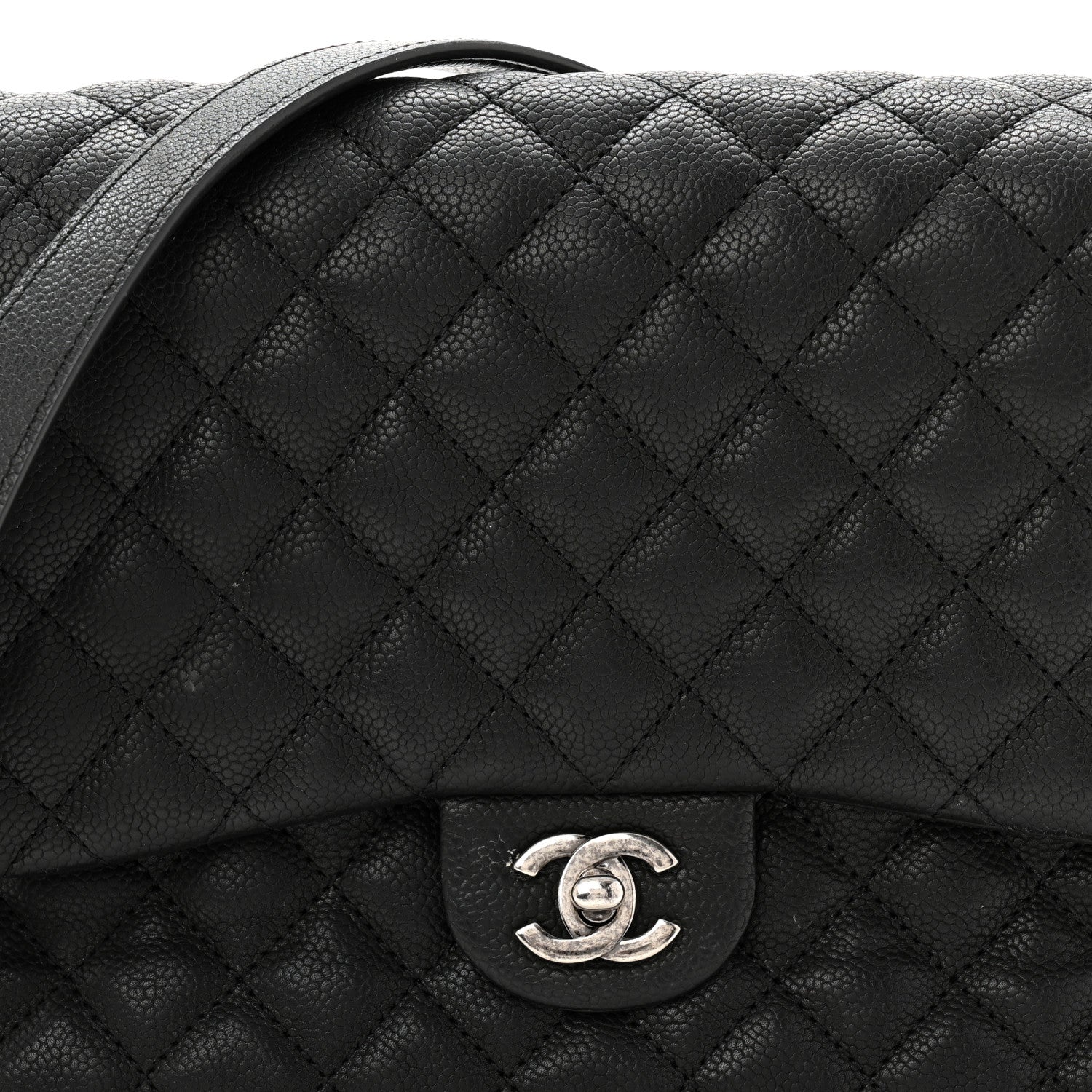 Chanel Caviar Quilted Medium Rock In Rome Single Flap Black 8 of 13