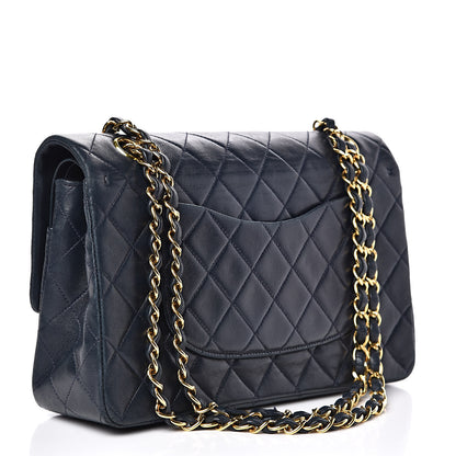 Chanel Lambskin Quilted Medium Double Flap Navy 3 of 17