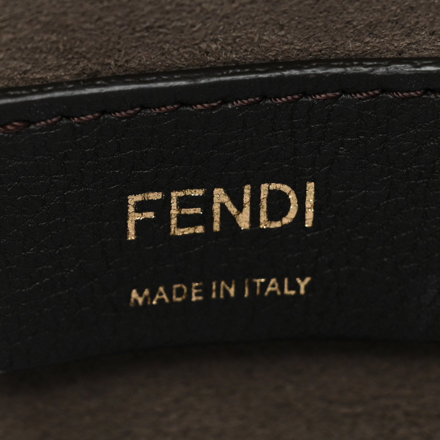 Vitello Liberty F is Fendi Bi-Color FF 1974 Embossed Mini Mon Tresor Bucket Bag Maya Black
