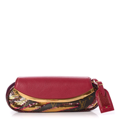Louis Vuitton Monogram Sequins Savage Cub Clutch Rose 1 of 8