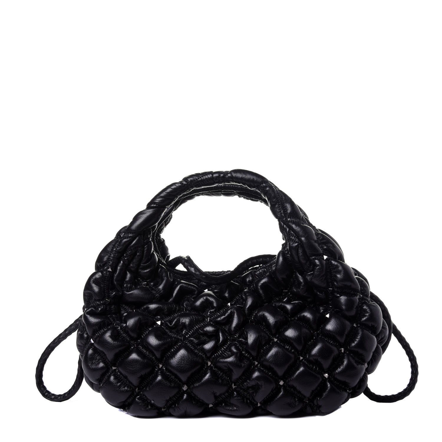 Valentino Garavani Nappa Small Spikeme Hobo Bag Black 1 of 10