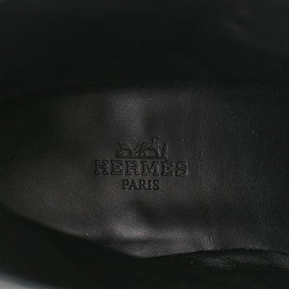 Hermes Glossed Calfskin Funk Ankle Boots 38.5 Black 9 of 9