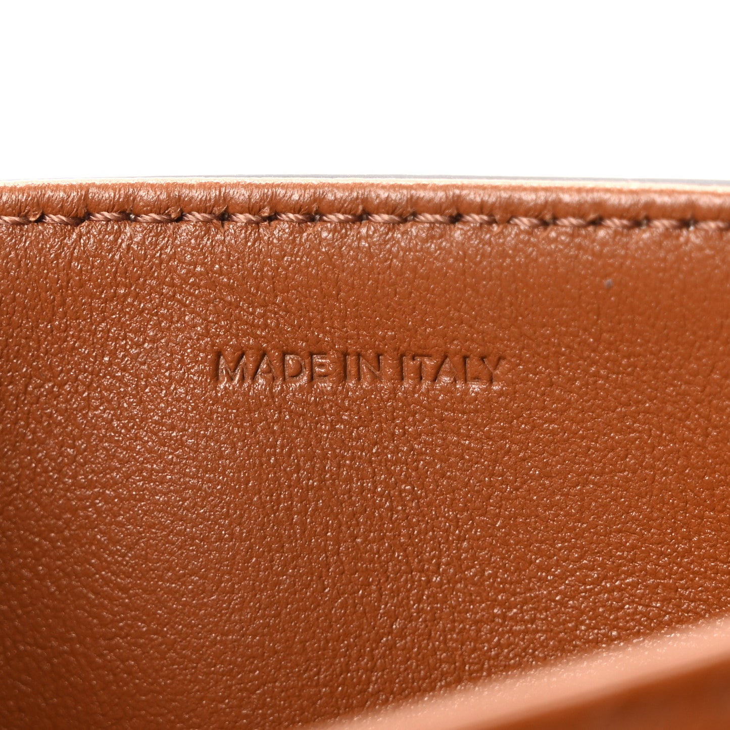 Calfskin Triomphe Canvas Teen Triomphe Bag Tan