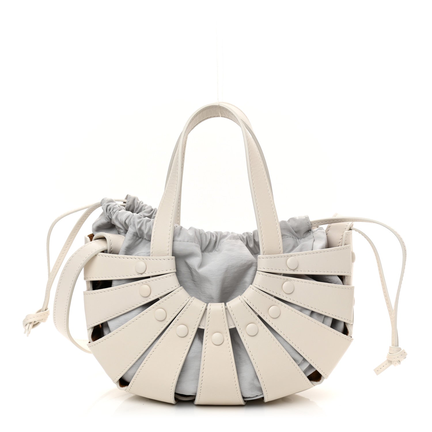 Bottega Veneta French Calfskin Small Shell White Frost 1 of 11