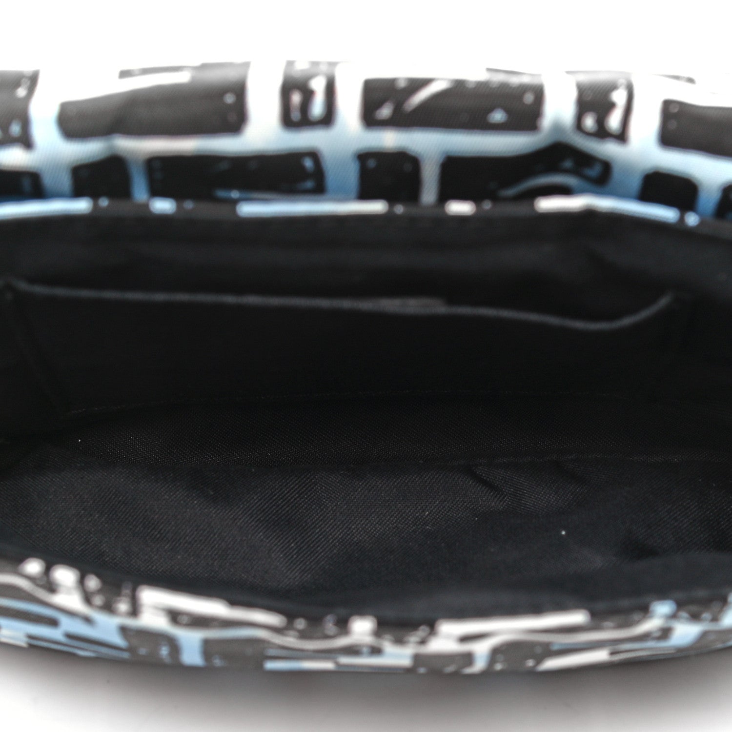 Fendi X JOSHUA VIDES Nylon FF Cloudy Mini Belt Baguette Bag White Celeste Black 4 of 4