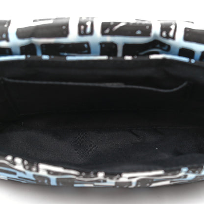 Fendi X JOSHUA VIDES Nylon FF Cloudy Mini Belt Baguette Bag White Celeste Black 4 of 4