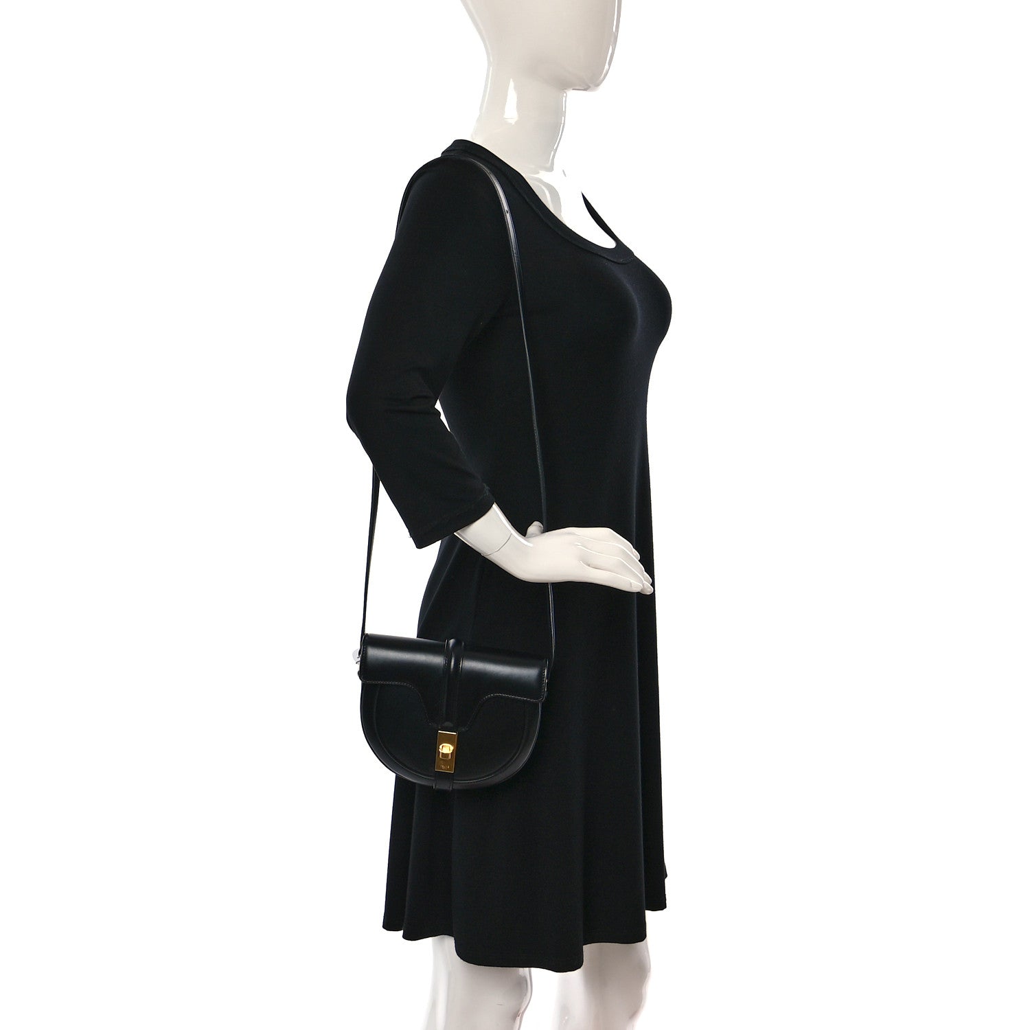 Celine Satinated Calfskin Besace Small 16 Black 2 of 11