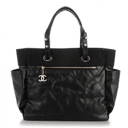 Chanel Coated Canvas Large Paris Biarritz Tote Black 1 of 6