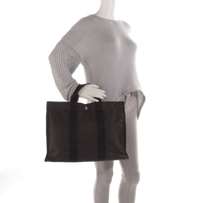 Hermes Canvas Herline MM Tote Grey 6 of 13