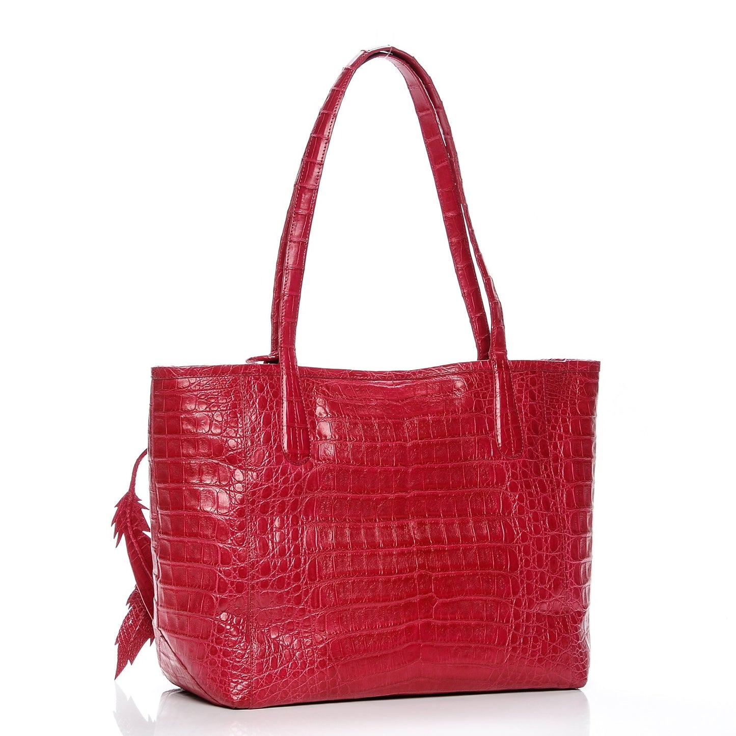 Crocodile Erica Crocodile Shopper Tote Pink