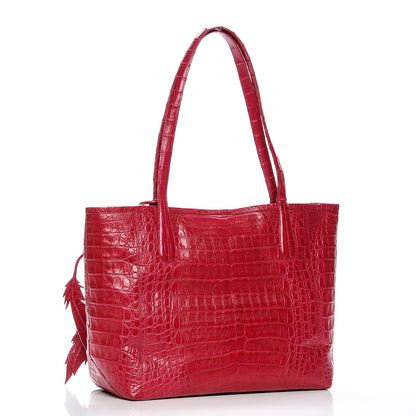 Nancy Gonzalez Crocodile Erica Crocodile Shopper Tote Pink 3 of 8