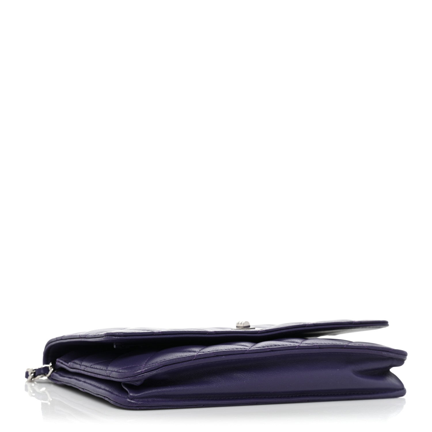 Chanel Lambskin Quilted Reissue Wallet On Chain WOC Purple 4 of 16