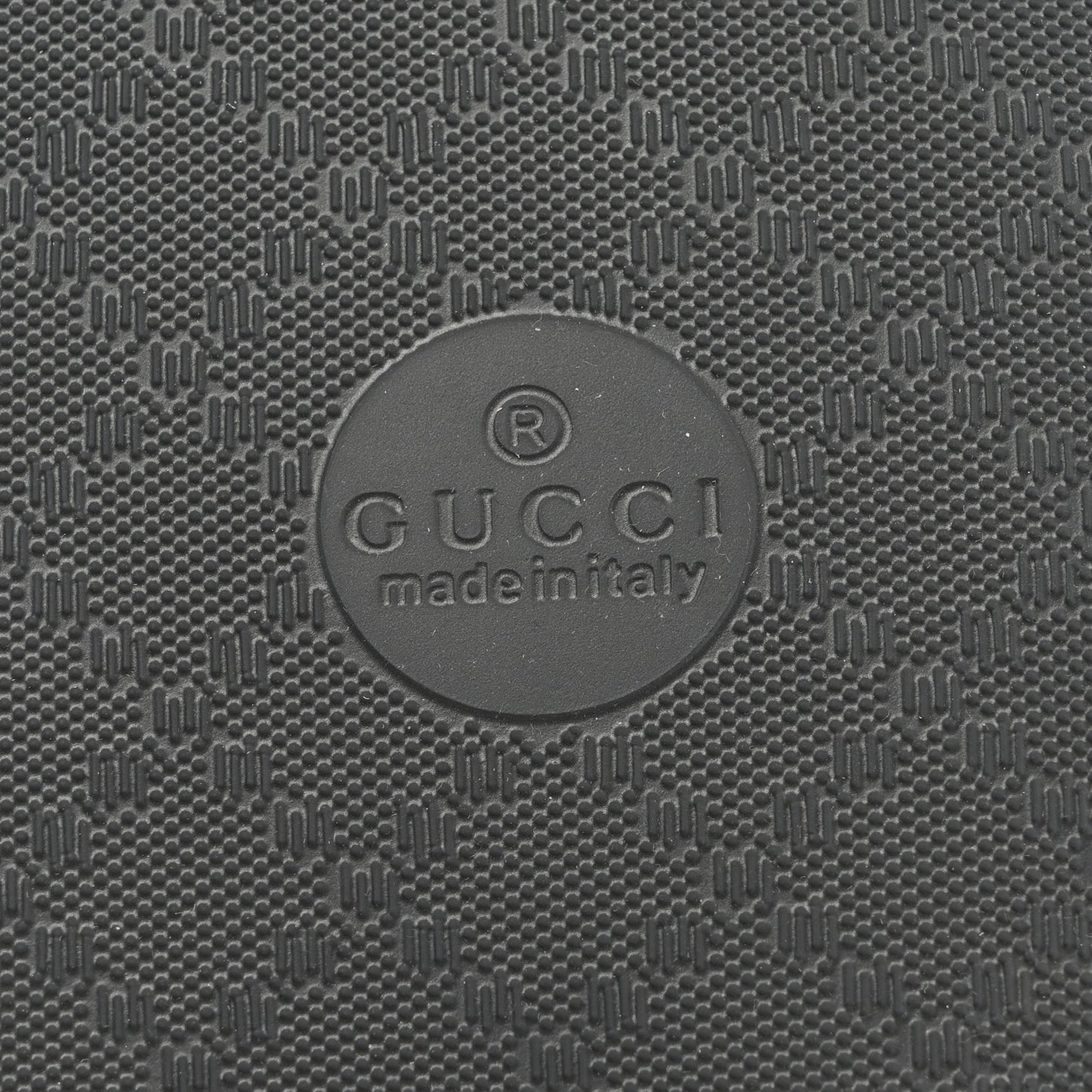 GG Supreme Monogram Mens Slide Sandals 12 Grey Black