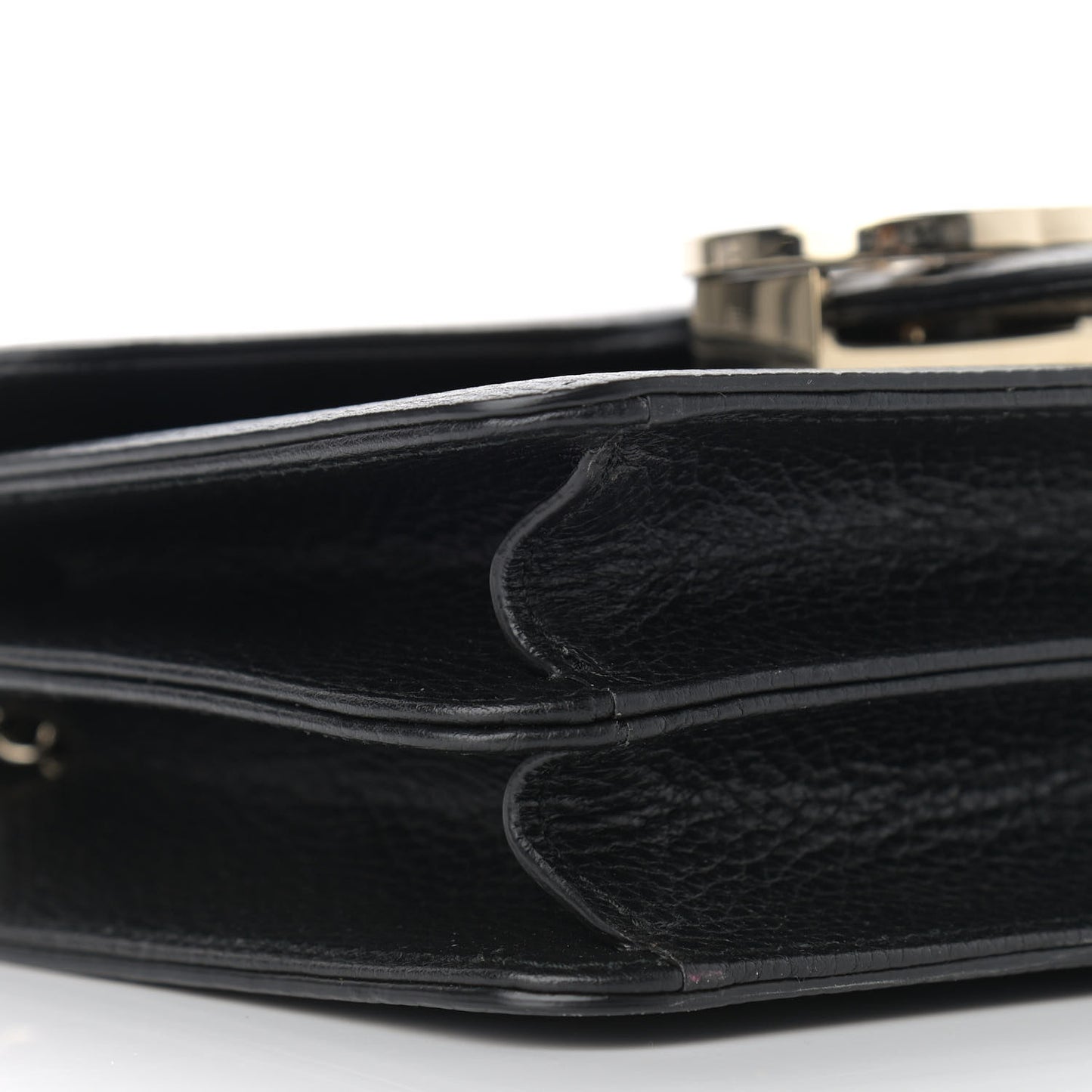 Dollar Calfskin Small Interlocking G Shoulder Bag Black