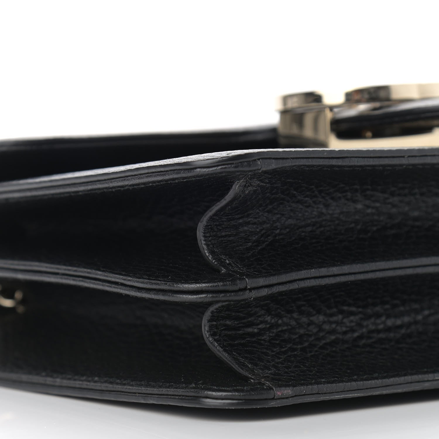 Gucci Dollar Calfskin Small Interlocking G Shoulder Bag Black 8 of 10
