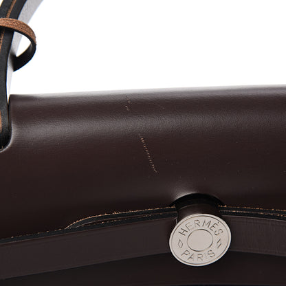 Hermes Vache Hunter Toile Herbag Zip 31 PM Bleu Marine Ebene 8 of 11