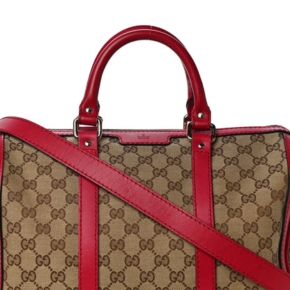 Gucci Monogram Medium Joy Boston Hibiscus Red 8 of 11