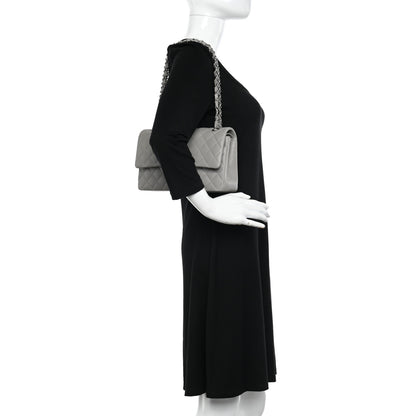 Chanel Lambskin Quilted Medium Double Flap Grey 2 of 10