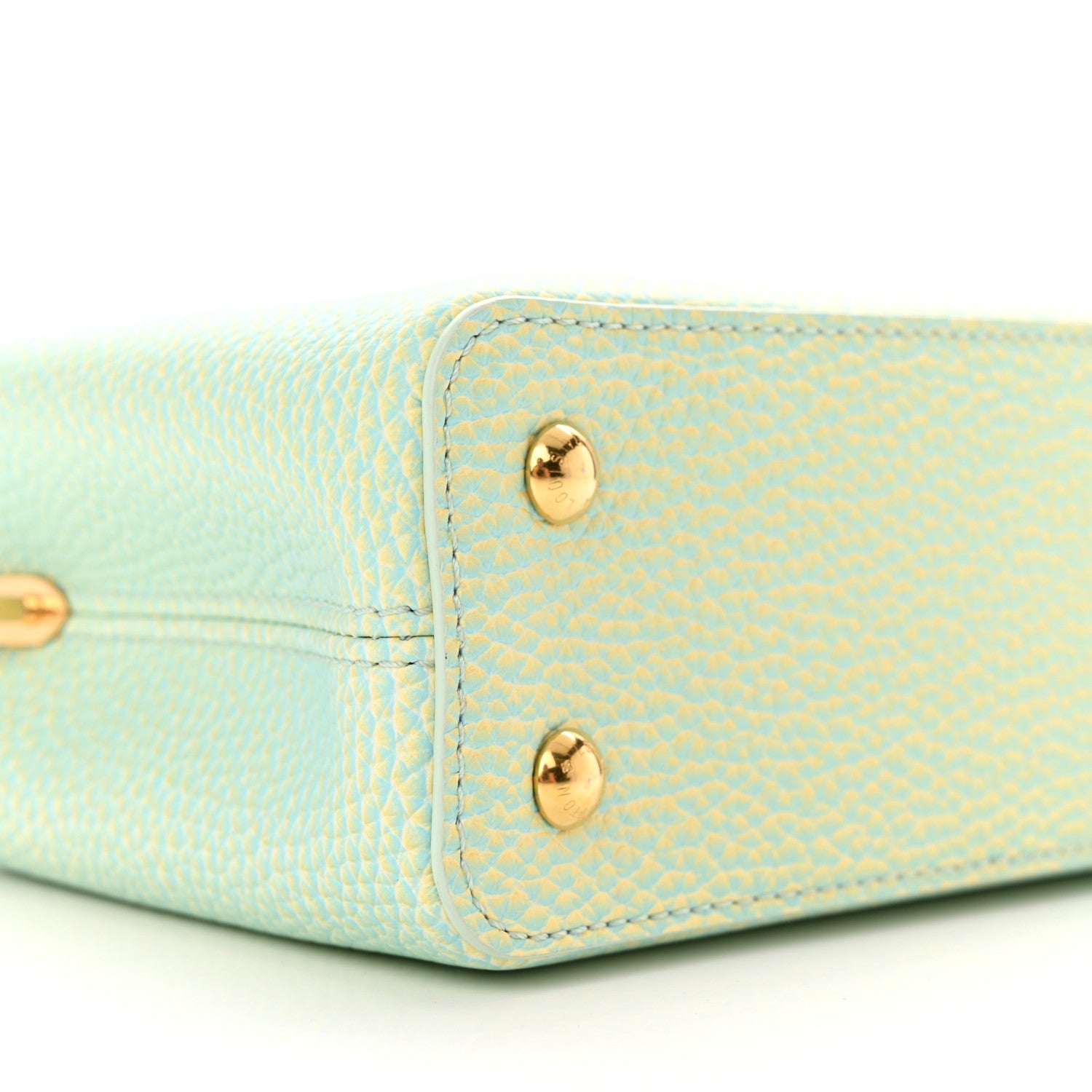 Louis Vuitton Taurillon Summer Stardust Mini Capucines Vert D'eau 8 of 10
