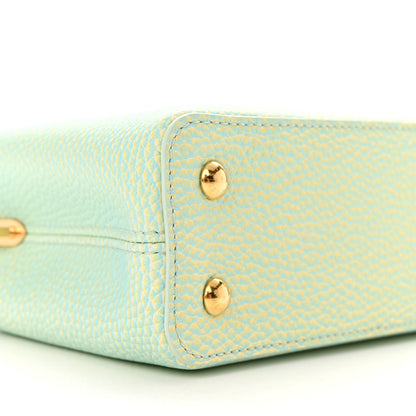 Louis Vuitton Taurillon Summer Stardust Mini Capucines Vert D'eau 8 of 10
