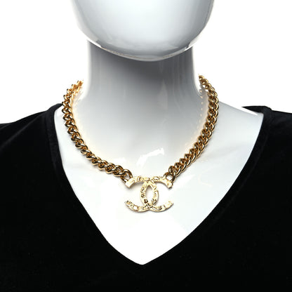 Chanel Metal Natural Stones CC Necklace Gold 2 of 5