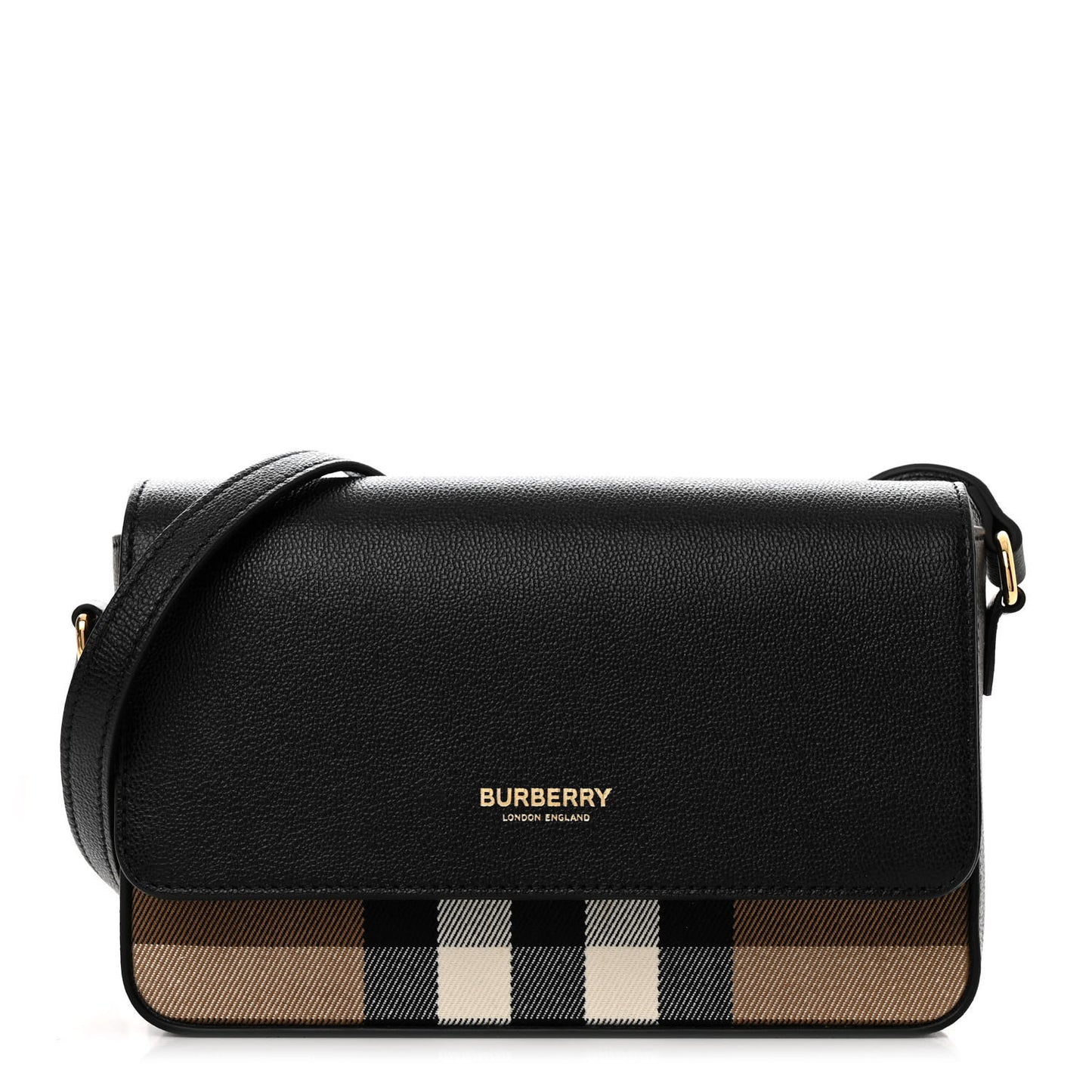 Grained Calfskin House Check Tartan Mix New Hampshire Black