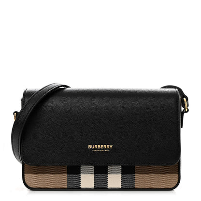 Burberry Grained Calfskin House Check Tartan Mix New Hampshire Black 1 of 10