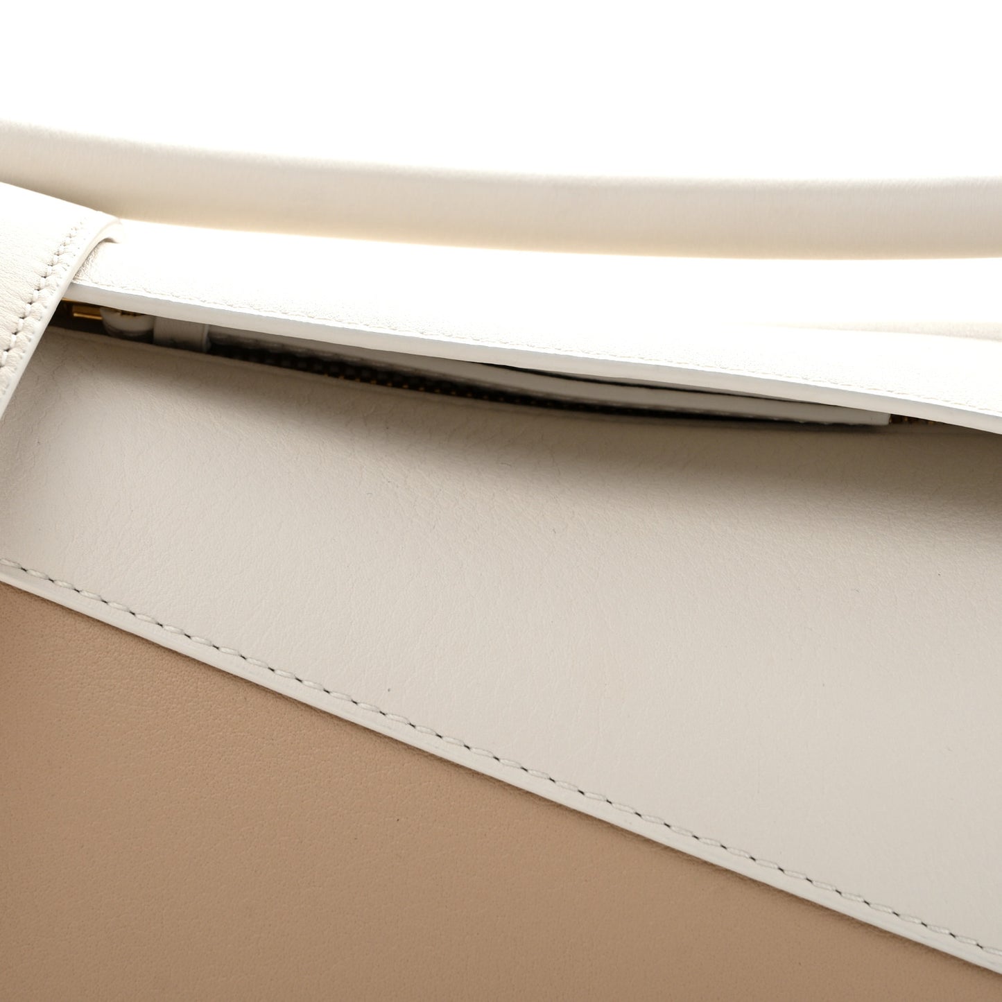 Classic Calfskin Small Puzzle Edge Bag Soft White Paper Craft