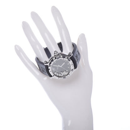 Chopard Stainless Steel Rubber Diamond 38mm Happy Sport Fish Quartz Watch Black 2 of 7