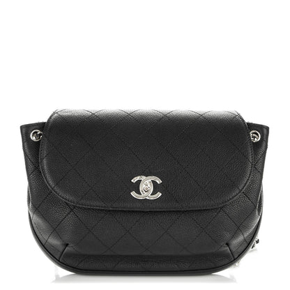 Chanel Caviar Quilted Large Round Messenger Flap Black 1 of 6