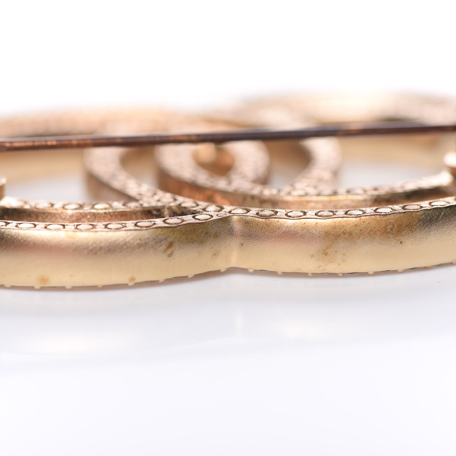 Chanel Crystal CC Brooch Gold 6 of 8