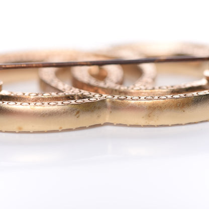 Chanel Crystal CC Brooch Gold 6 of 8