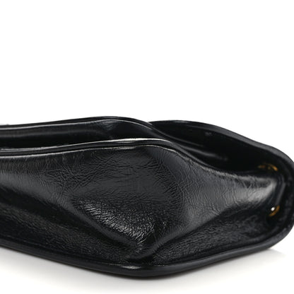 Saint Laurent Crinkled Calfskin Matelasse Monogram Baby Niki Chain Satchel Black 8 of 9
