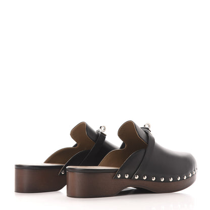 Hermes Calfskin Carlotta Mules 39 Black 4 of 8
