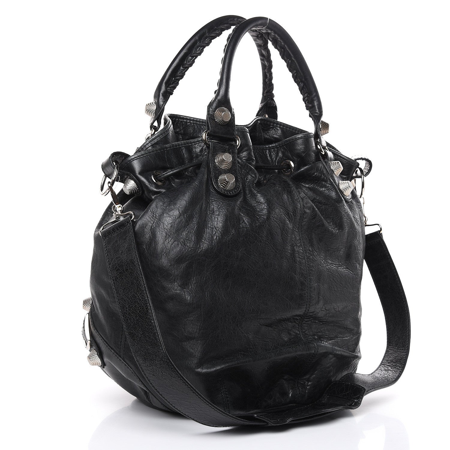 Balenciaga Agneau Giant 21 Silver Hardware Pompon Black 3 of 18