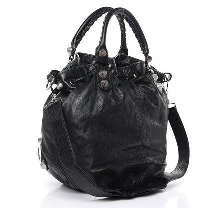 Balenciaga Agneau Giant 21 Silver Hardware Pompon Black 3 of 18