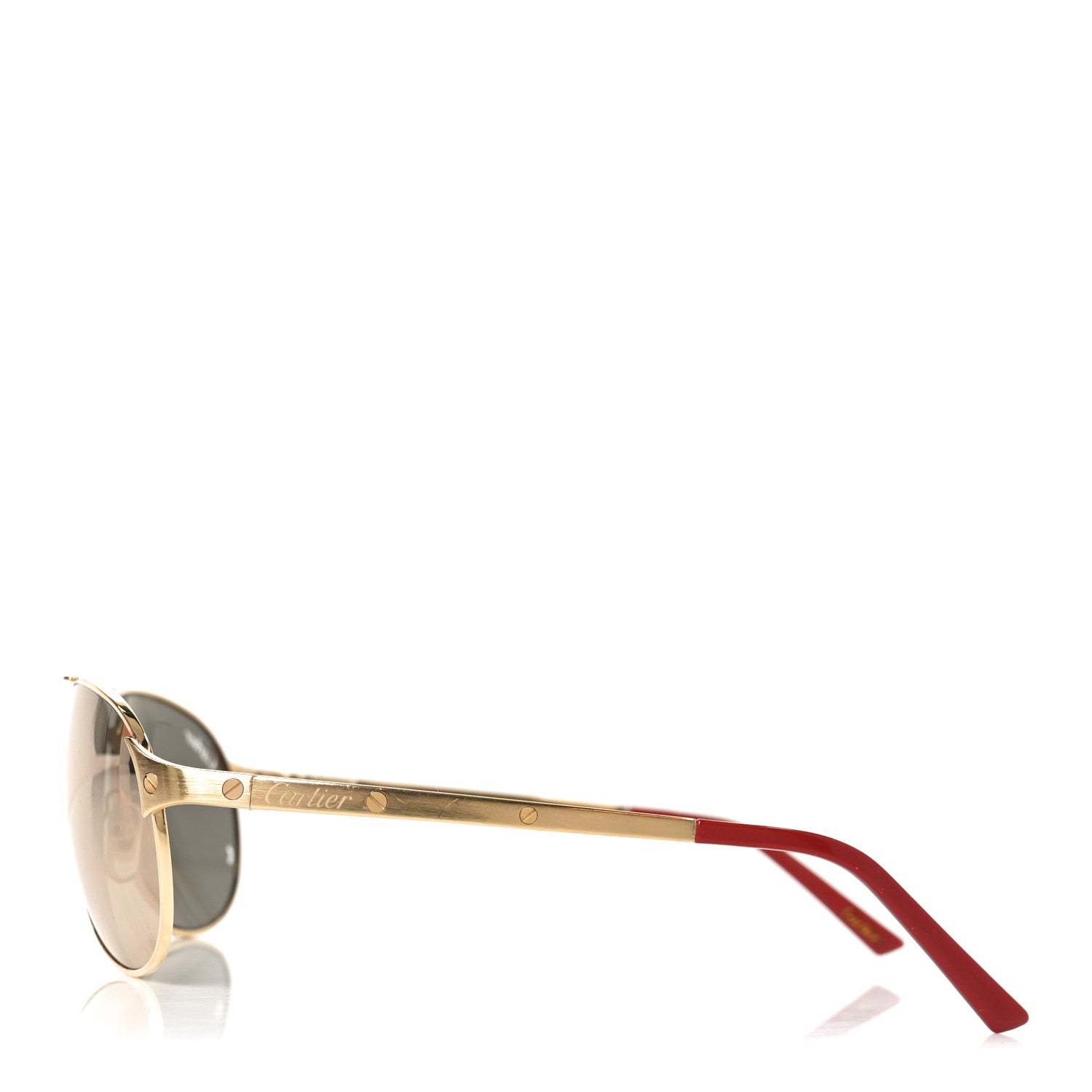Cartier Santos Dumont Aviator Sunglasses Gold 3 of 8
