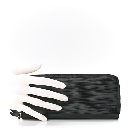 Louis Vuitton Epi Clemence Wallet Black 2 of 12