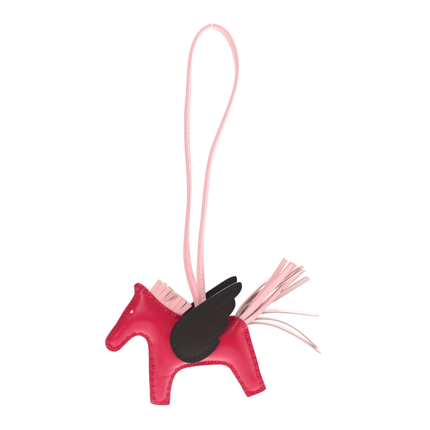 Hermes Milo Lambskin Grigri Rodeo Pegase Horse Bag Charm PM Framboise Rose Sakura Rouge Sellier 1 of 5