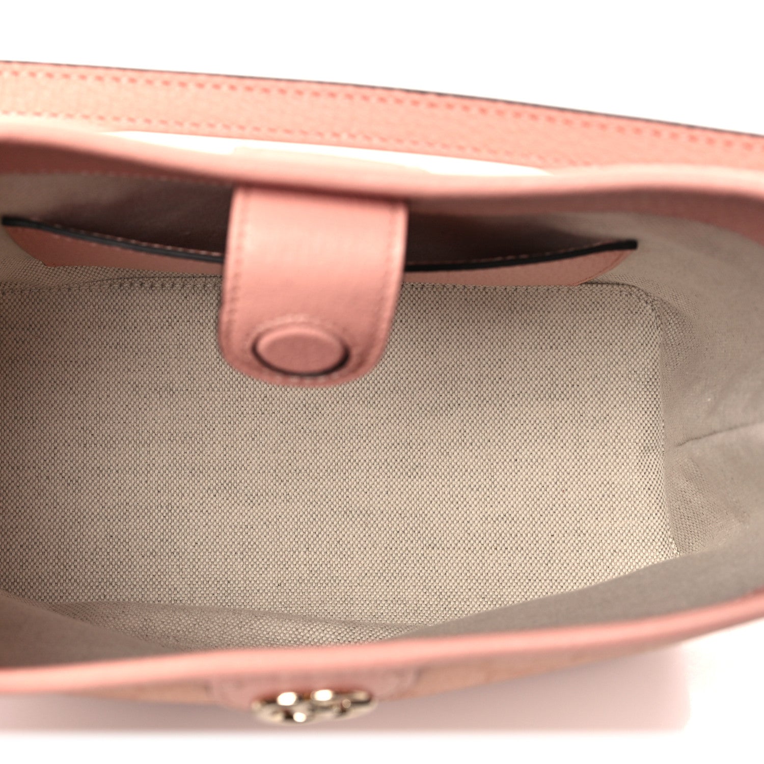 Gucci GG Supreme Monogram Textured Dollar Calfskin Web Small Ophidia Bucket Shoulder Bag Rose Pink 5 of 10