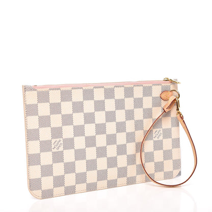 Louis Vuitton Damier Azur Neverfull MM GM Pochette Rose Ballerine 3 of 8